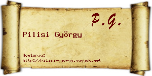 Pilisi György névjegykártya